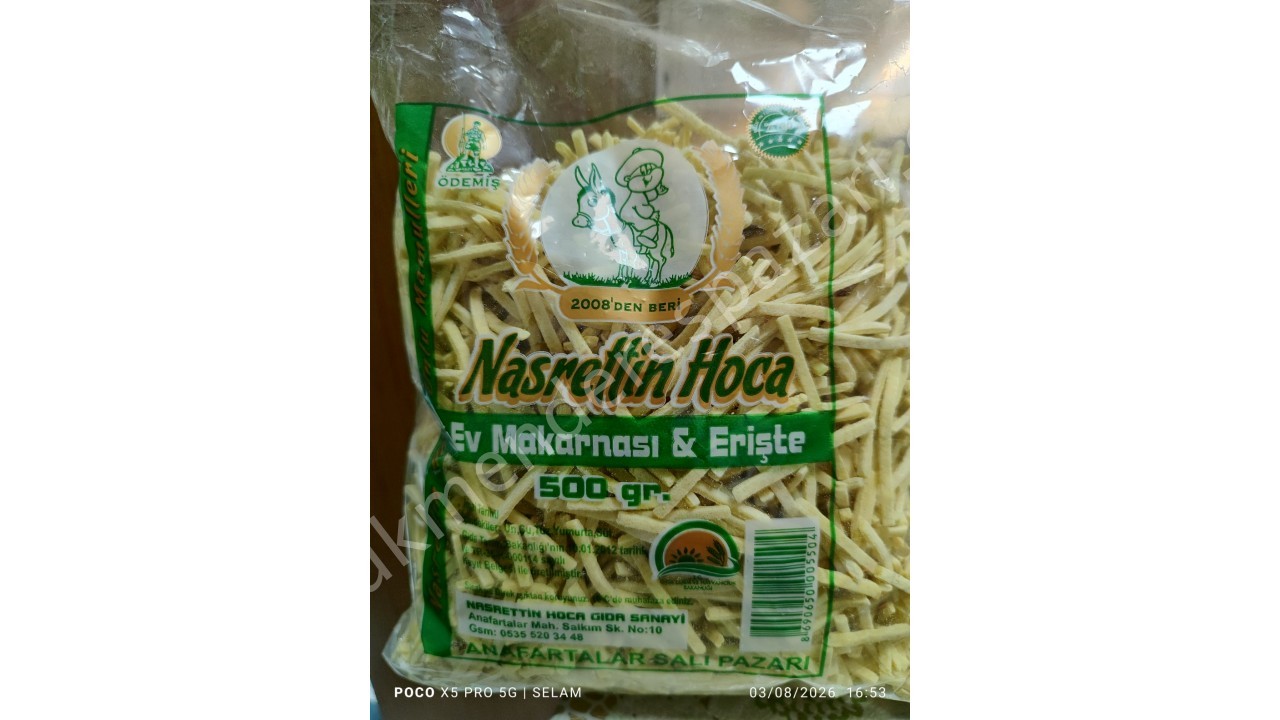 Nasrettin Hoca ev makarnası & erişte